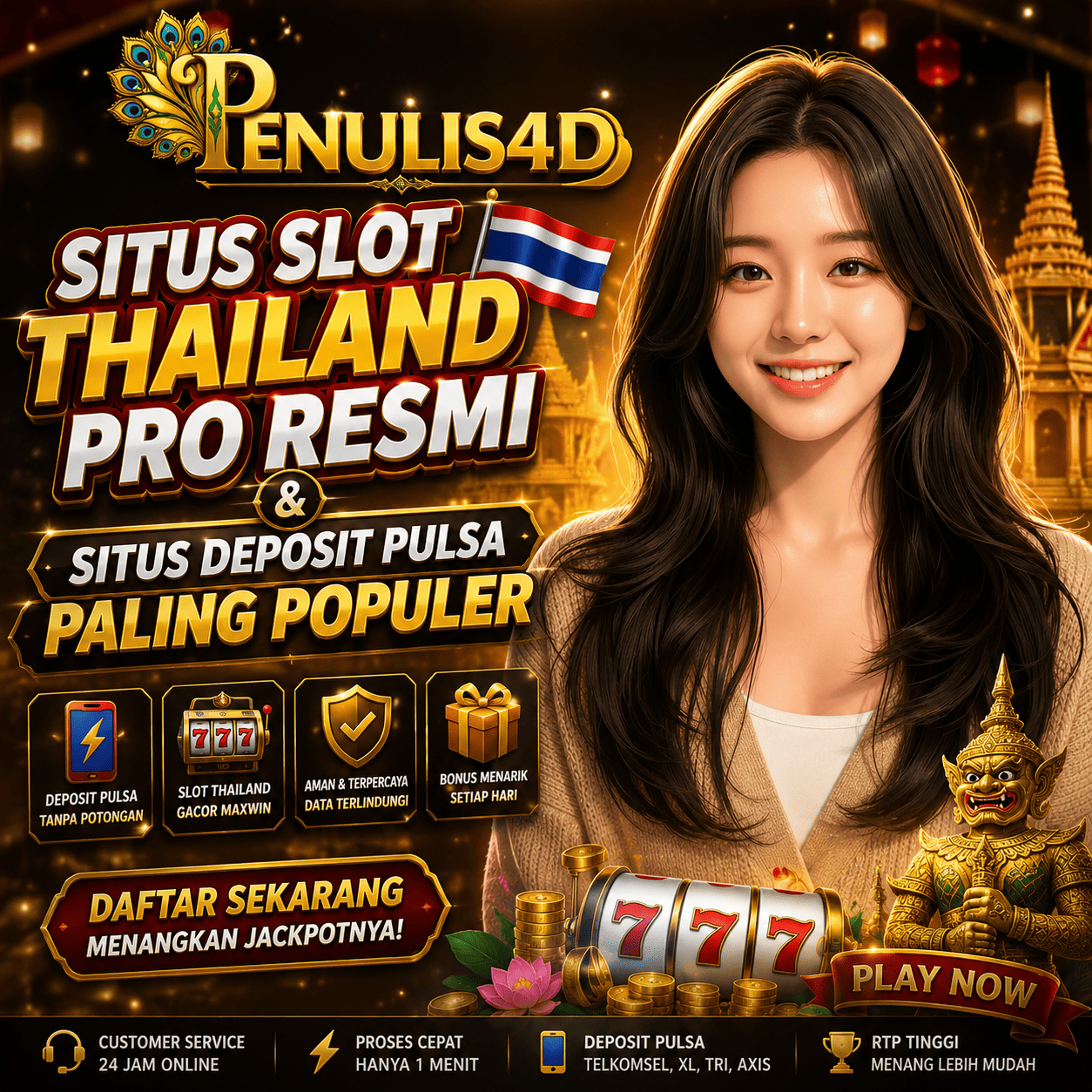 PENULIS4D - Situs Slot Thailand Pro Resmi & Situs Deposit Pulsa Paling Populer