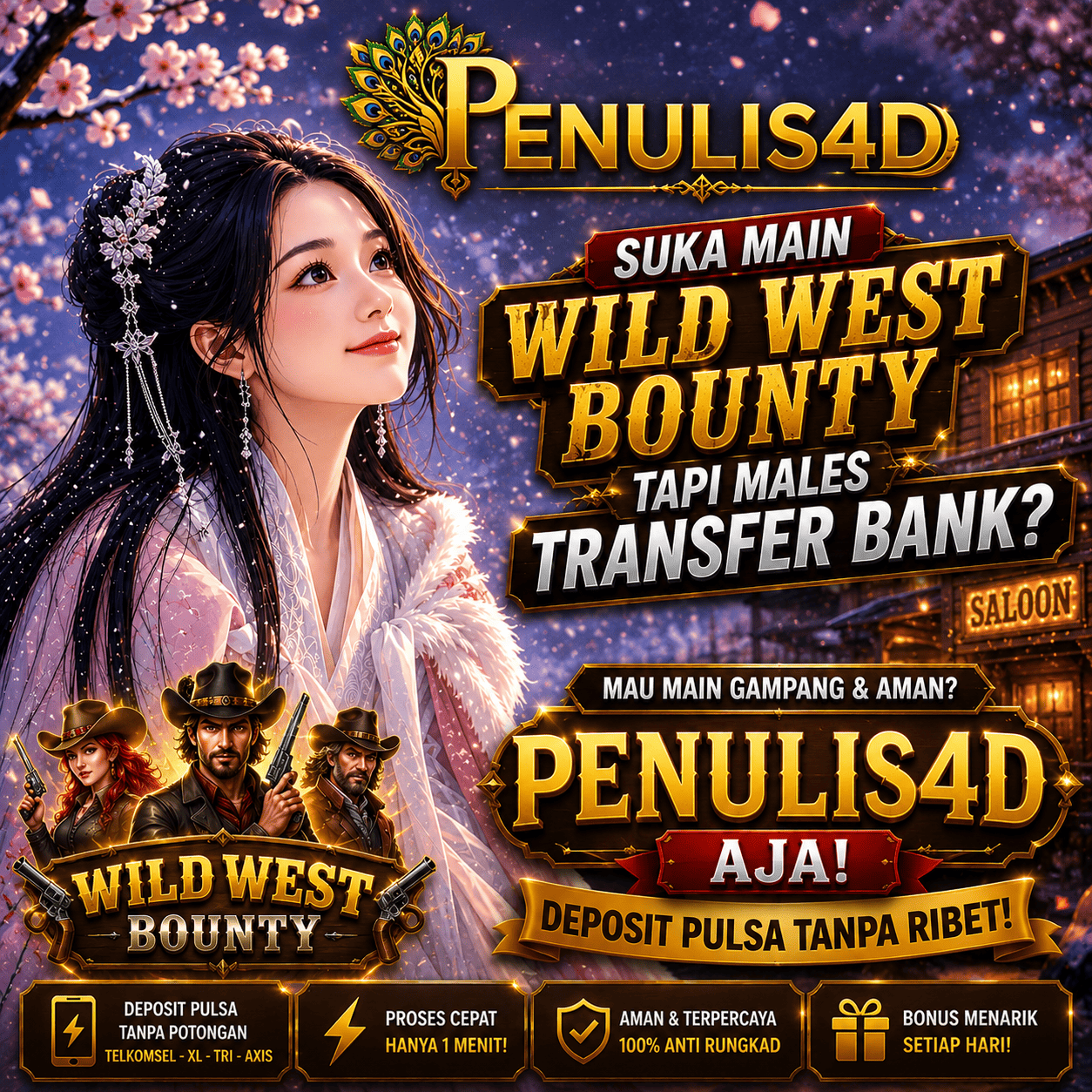 Suka Main Wild West Bounty Tapi Males Transfer Bank? PENULIS4D Aja - WooCommerce eCommerce